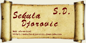 Sekula Đorović vizit kartica